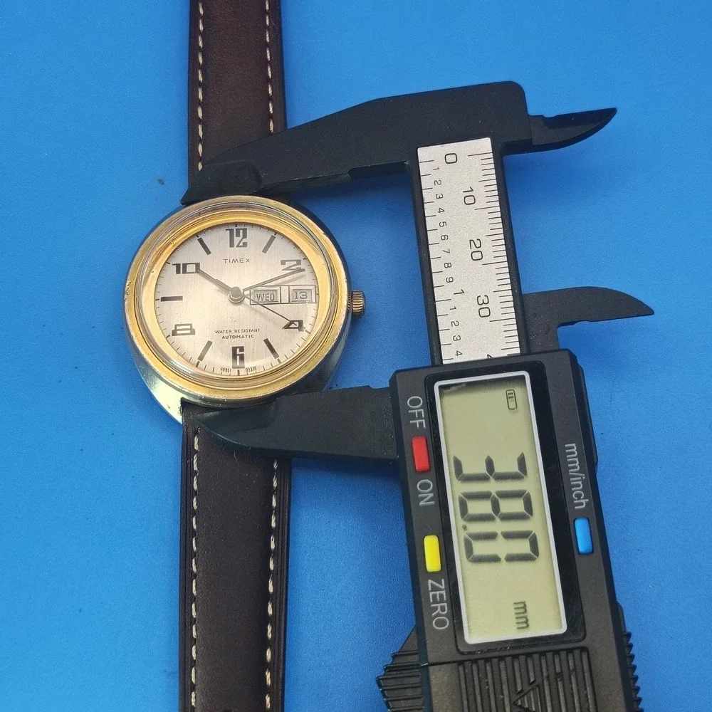 Vintage 1972‎ Timex Automatic 38mm Mens Dress Watch Fully Restored New strap